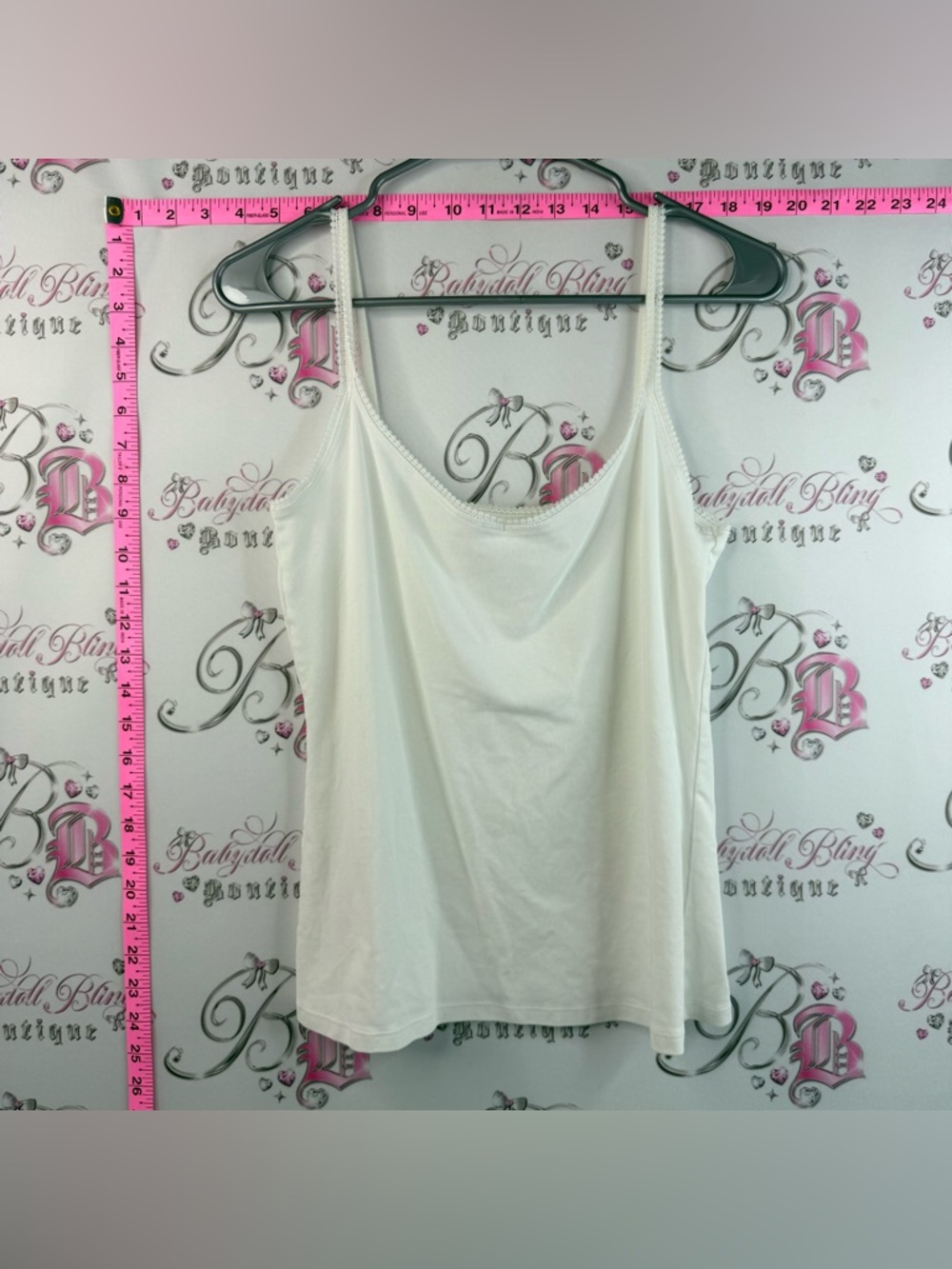 On Gossamer tank top shirt cami Lightweight Camisole with Lace Trim- White